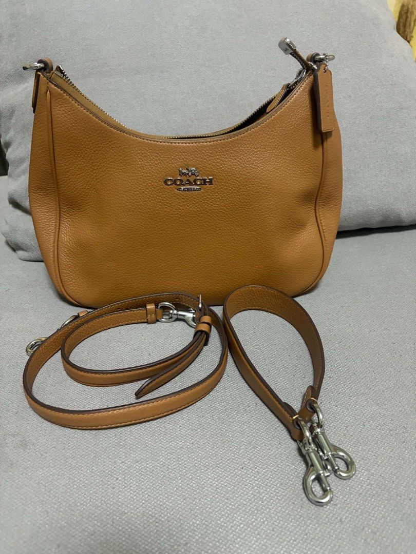 PRELOVED Coach Teri Hobo Bag (Category: Luxury Bags & Wallets) located in San Pedro. Submitted by misslumi (Listing ID 1457807535, Image 1). Description: PRELOVED Coach Teri Hobo Bag Light Saddle color with silver hardware. disclaimer: actual color of the bag might be slightly different on the photo due to lighting conditions. Pristine condition. Will pass as new. Part of my personal collection, barely used. MEASUREMENTS Length: 11.5" Height: 9.2