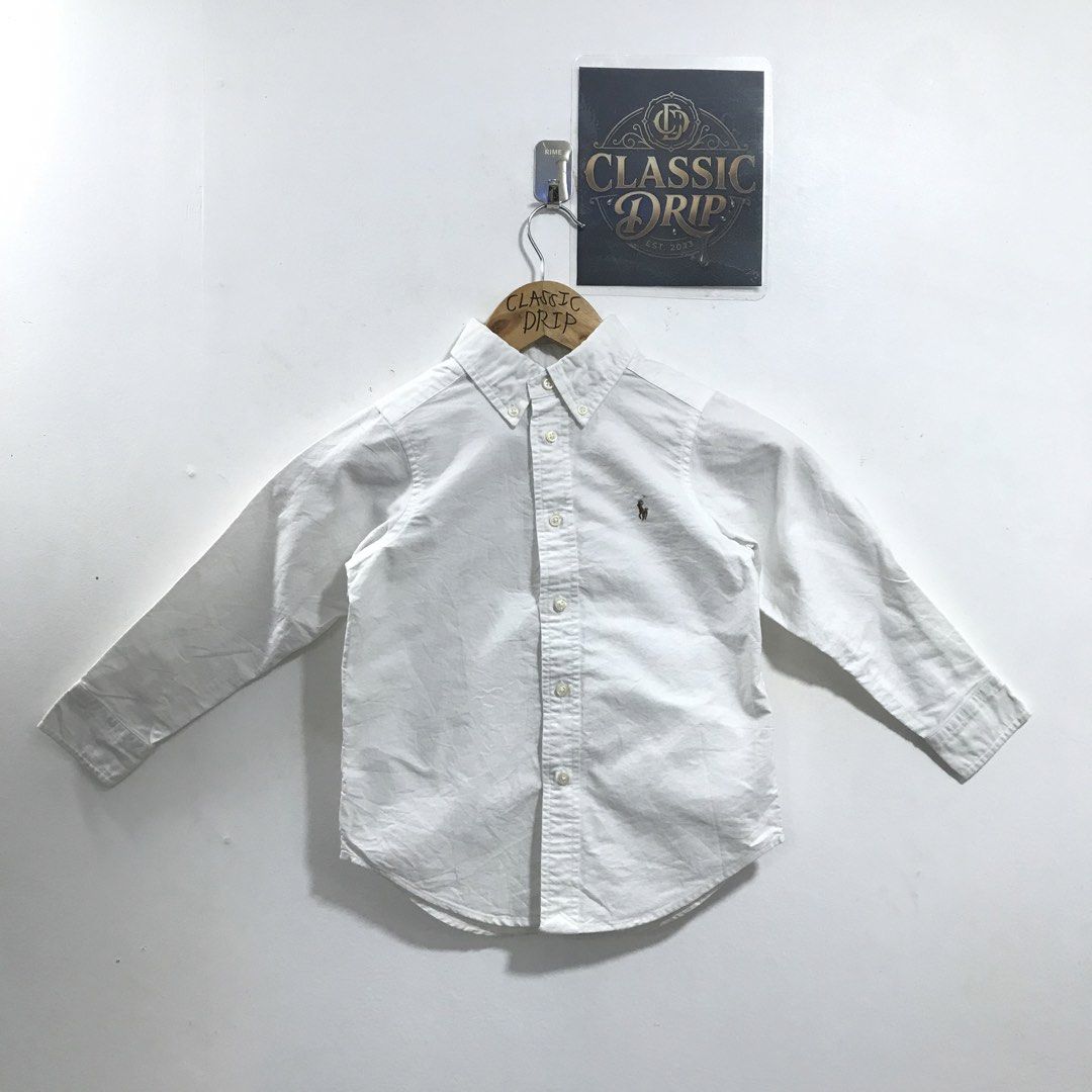 RALPH LAUREN FOR KIDS (Category: Babies & Kids Fashion) located in Ozamiz City. Submitted by ClassicDrip (Listing ID 1457826053, Image 1). Description: RALPH LAUREN BUTTON DOWN -LEGIT / AUTHENTIC 💯 -MULTICOLOR PONY LOGO -EMBROIDERED LOGO -IN PRESTINE CONDITION -NAPAKA POGI NITO.