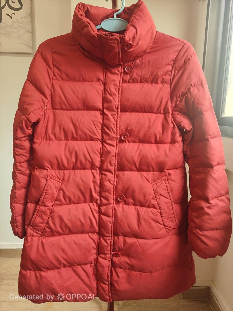 Red Down Jacket (Category: Coats, Jackets and Outerwear) located in Singapore. Submitted by chalyn (Listing ID 1457762449, Image 1). Description: Warm and cozy red down jacket. Puffer style with a high collar. Two front pockets. Button closure down the front. Great for cold weather. Easy to wear and style..