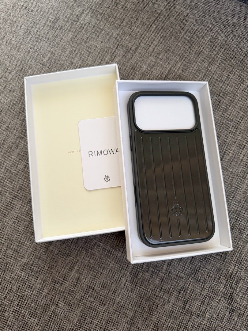 Rimowa iPhone 17 Pro Max Case Slate Grey (Category: Cases & Sleeves) located in Bacoor. Submitted by abcdgzkz2024 (Listing ID 1457718753, Image 1). Description: Almost new fitted only Authentic Rimowa Polycarbonate Case | Magsafe compatible Was meant to buy the aluminum but not available the moment i got this Rfs: Will wait for the iPhone 18 and buy the new Case Inlcusion: Box & Case only! Slight negotiable Cheapest already! .