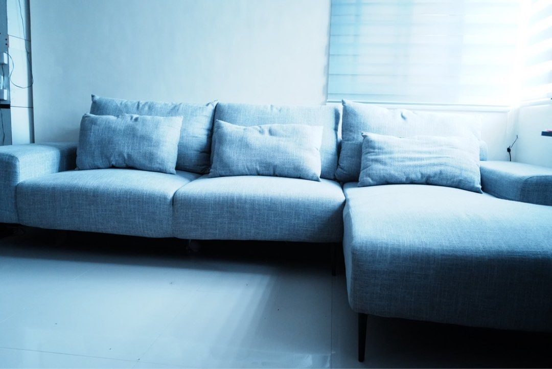 Sofa L Type (Category: Sofas) located in Del Monte. Submitted by djichiro (Listing ID 1457710413, Image 2). Description: FOR SALE: - Seville Sectorial Sofa from Our Home - Super comfortable and huge. - Bought it at SM Our Home for 43k. Selling it for 30k firm. Transportation is on buyer’s expense. RFS: Meron nang new sofa sa new house..