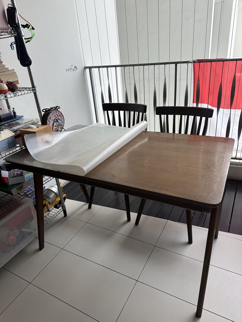 Solid walnut table (Category: Tables & Sets) located in Singapore. Submitted by lucky2020mina (Listing ID 1457723640, Image 2). Description: Solid walnut writing desk ,original price is $500. Now $150.