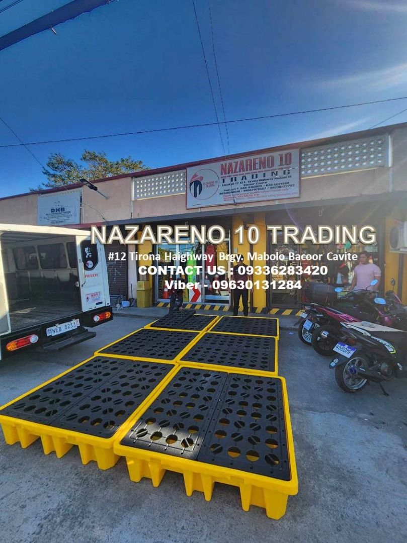 SPILL PALLET 4 DRUMS SPILL CONTAINMENT (Category: Looking For) located in Bacoor. Submitted by kajezame.2021 (Listing ID 1457773610, Image 1). Description: SPILL PALLET 4 DRUMS SPILL CONTAINMENT For More Details and Discount Contact Ms. Karen NAZARENO 10 TRADING 0963 0131 284 0933 6283 420 0956 7028 557 0933 8559 510 Landline: Look for Ms. Karen (046 ) 416 3920 Also available: • Traffic cone • Parking Block stopper • Hooded trash bin • Road Plast