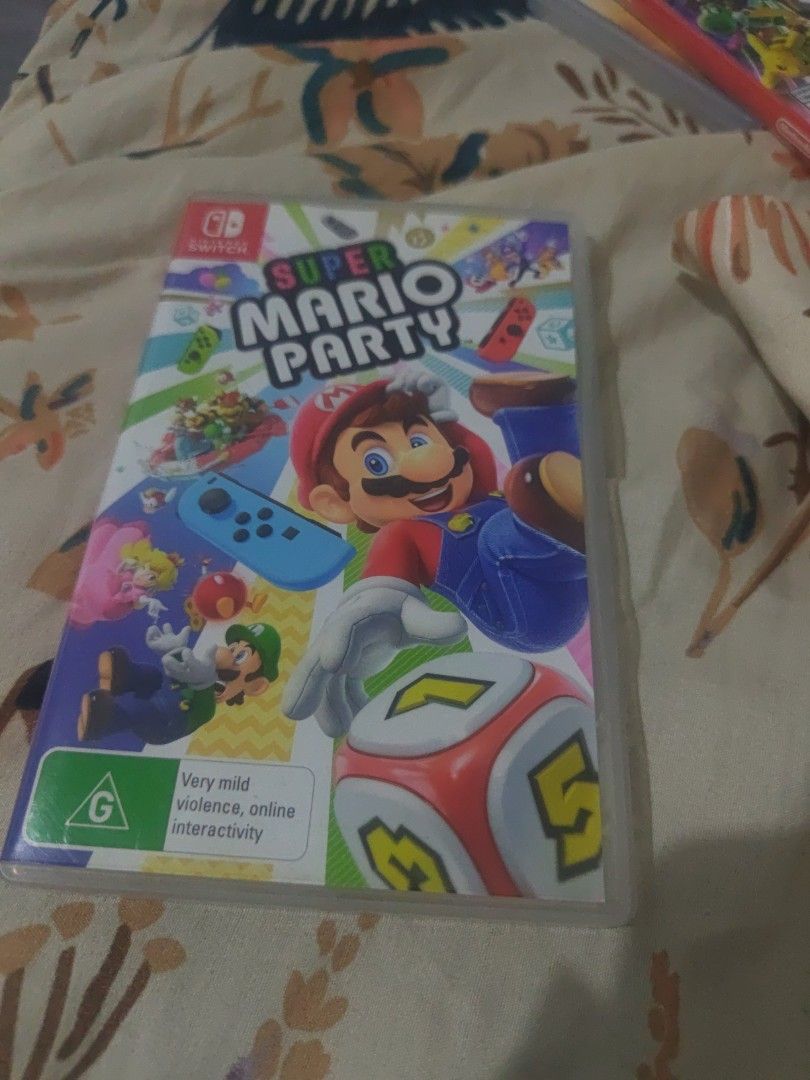 Super Mario Party Nintendo Switch Game (Category: Nintendo) located in Manila. Submitted by chiki_chem (Listing ID 1457868279, Image 1). Description: - Super Mario Party for Nintendo Switch - Perfect for friends and family game nights - Supports up to 4 players - Features a wide variety of fun mini-games - Explore multiple unique game boards.