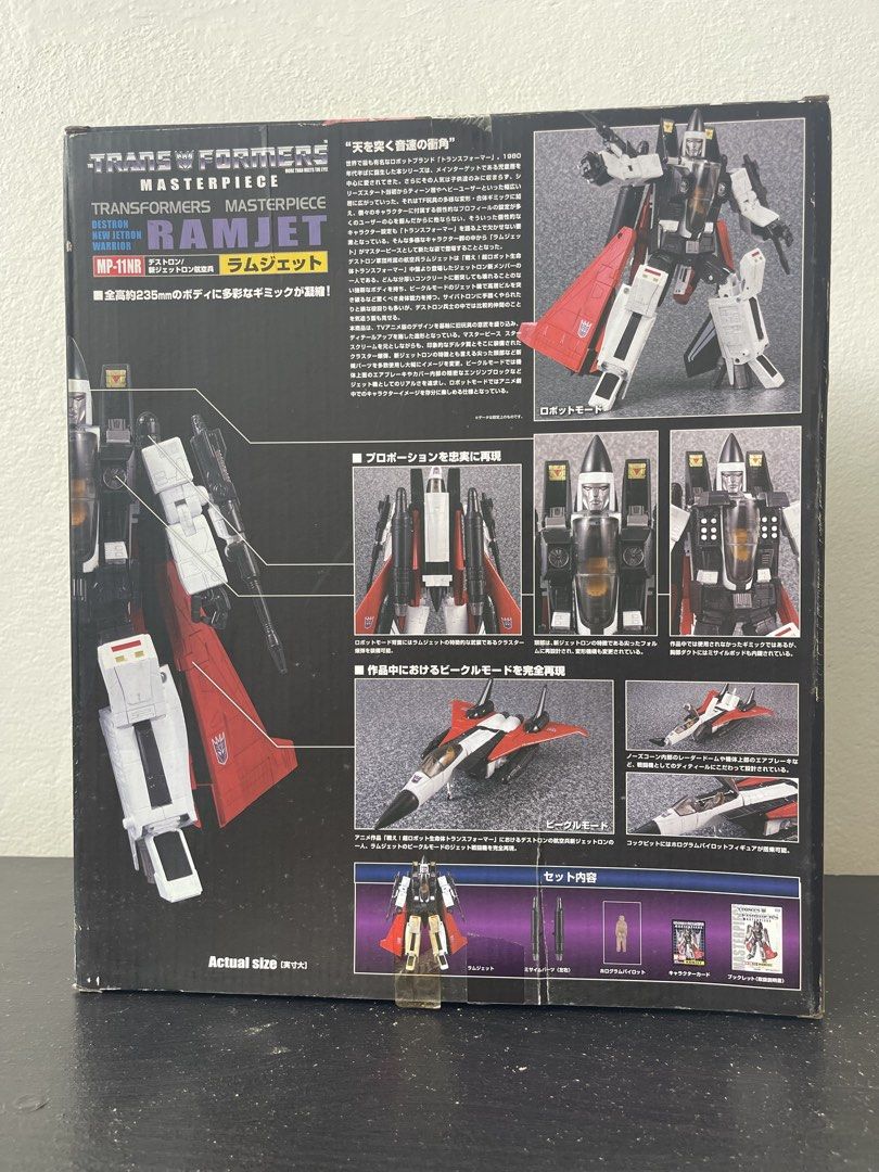 Takara Tomy Transformers Masterpiece MP-11NR Ramjet (Category: Vehicle & Diecast Models) located in Manaoag. Submitted by albertoadele (Listing ID 1457737746, Image 2). Description: - Transformers Masterpiece MP-11NR Ramjet - Authentic Takara Tomy product - Mint in box, opened for inspection and never displayed.