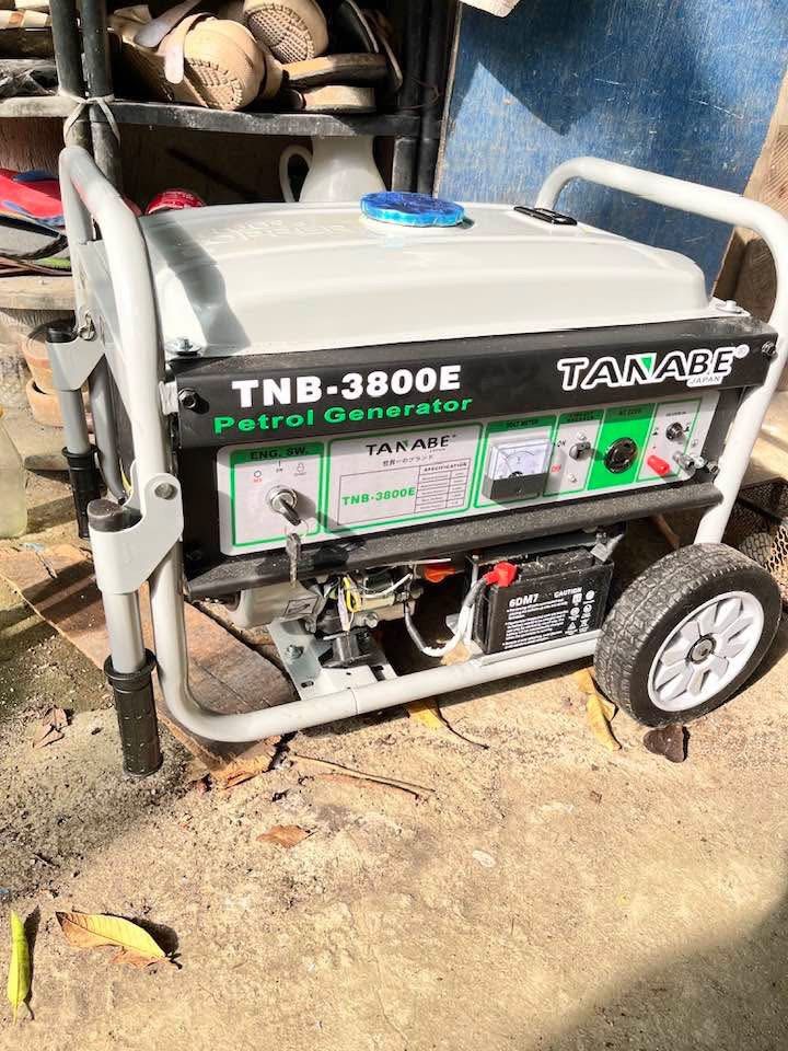 TANABE 3.5 KW generator set (Category: Construction Tools & Equipment) located in Bacoor. Submitted by urkhjyblbna (Listing ID 1457739943, Image 2). Description: FOR SALE TANABE 3.5 KW generator set originally bought for 18k (october 2025) selling price 15k pwedeng gamitan ng basic household appliances (washing, ref, tv, ilaw, fan) RFS: need funds Location: Bacoor, Cavite.