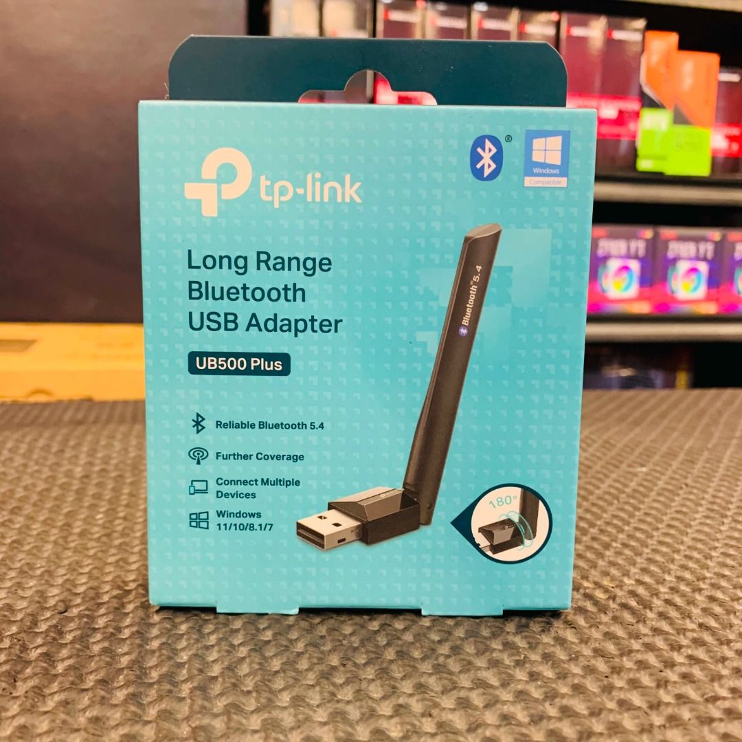 TP-Link UB500 Plus Long Range Bluetooth 5.4 USB Adapter (Category: Other Accessories) located in Caloocan City. Submitted by swiftdeer.cf08f3 (Listing ID 1457777050, Image 1). Description: - TP-Link UB500 Plus Bluetooth USB Adapter - Latest Bluetooth 5.4 technology for reliable connectivity - Extended Bluetooth range for better coverage - Connect multiple wireless devices simultaneously - Plug and Play setup - Compatible with Windows 11, 10, 8.1,