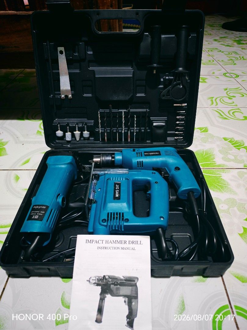 Unbranded Drill Set (Category: Construction Tools & Equipment) located in Rizal. Submitted by nylecoj_29 (Listing ID 1457860212, Image 1). Description: Unused since bought. PM me if interested, negotiable..