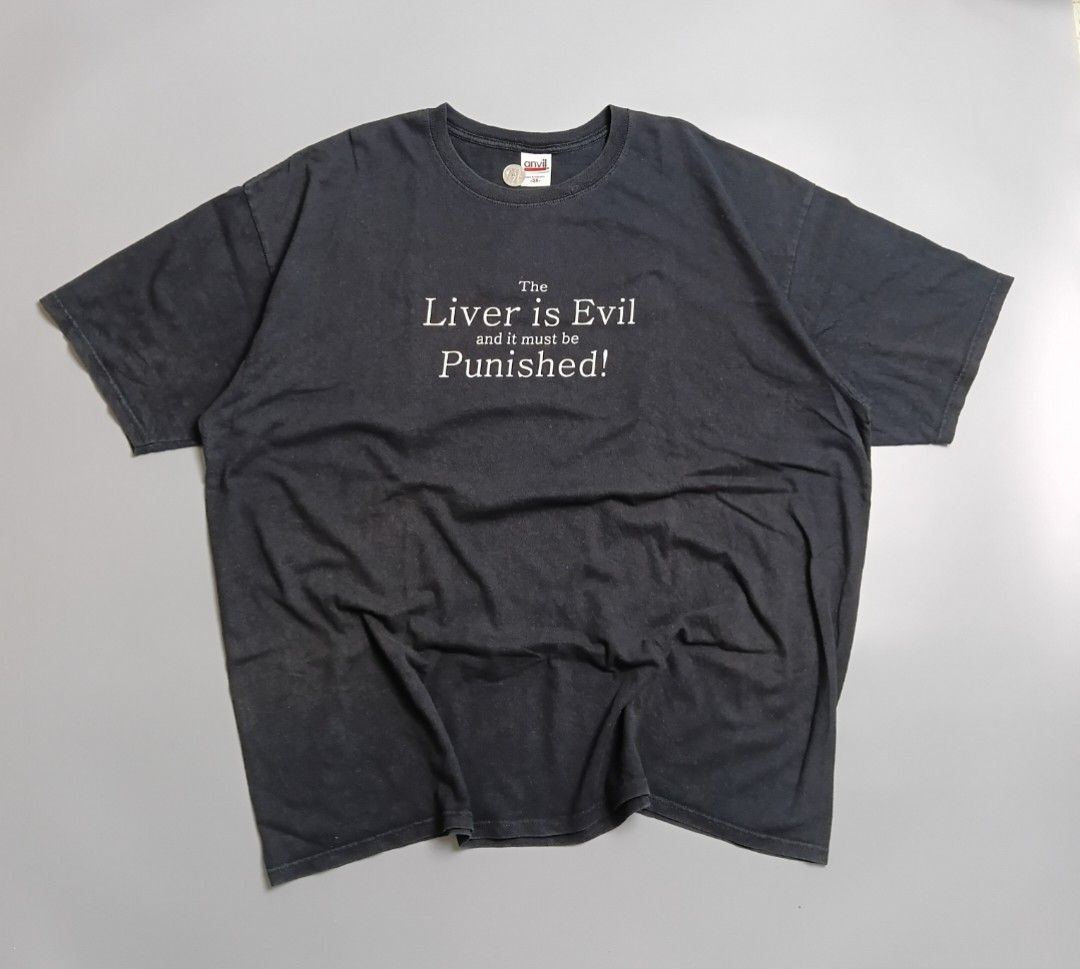 Vintage statement graphic t-shirt (Category: Tshirts & Polo Shirts ) located in Manila. Submitted by hustler_777 (Listing ID 1443425754, Image 1). Description: Product Details Theme: A classic, humorous bar/drinking joke shirt that has been popularized by various pubs, novelty brands, and comedy tours since the 1990s and early 2000s. Brand/Blank: Printed on an authentic Anvil blank tag, which is highly regarded among vintage collectors for its qu