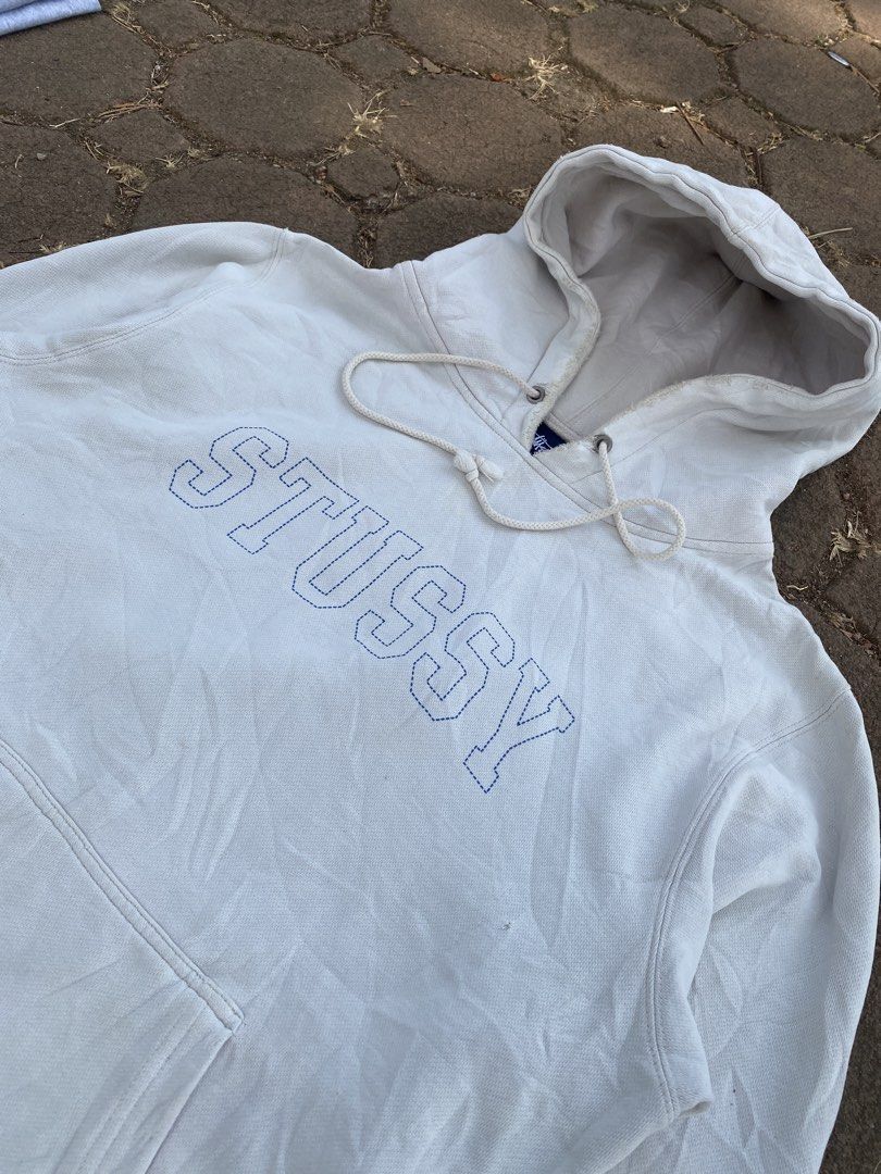 Vintage Stussy (Category: Coats, Jackets and Outerwear) located in Manila. Submitted by john-wall (Listing ID 1457768258, Image 2). Description: •distressed design •Authentic •Size: Small •Dimension: •Width: 21 •Length: 27 •Condition: verygood •Issue: 1 pinhole •Dm Me📩.
