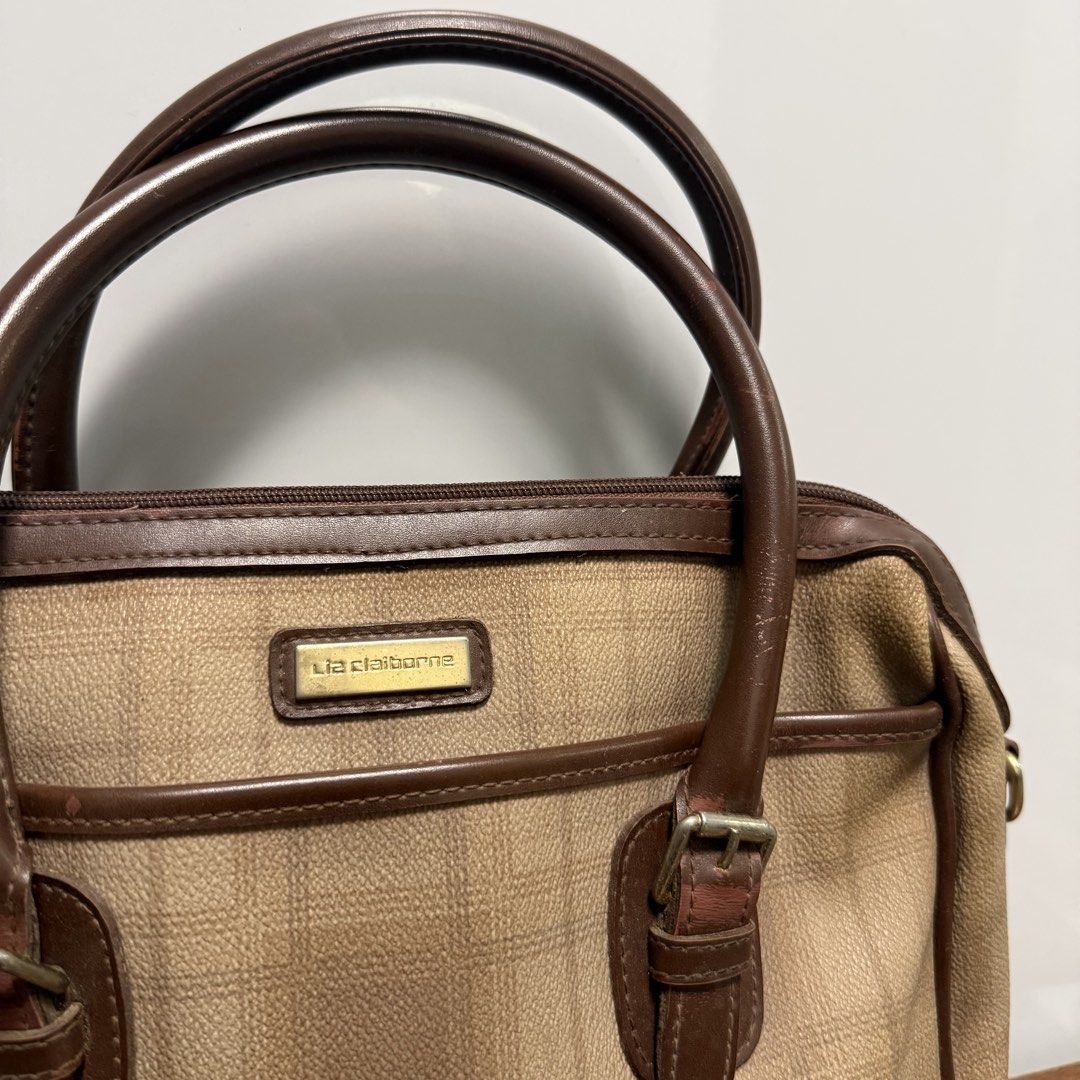 Vintage Tan Plaid Satchel Bag (Category: Shoulder Bags) located in Baliuag. Submitted by from.linea (Listing ID 1457786437, Image 2). Description: Vintage Tan Plaid Satchel Bag Price: ₱1,300 Brand: Liz Claiborne RFS: Decluttering (personal preloved bags, not bought from ukay) Location: Baliuag, Bulacan Pickup/Meet-up: Around Baliuag Delivery Options: SPX | Lalamove (Delivery fee will be shouldered by the buyer) Additional Notes: Feel free to send