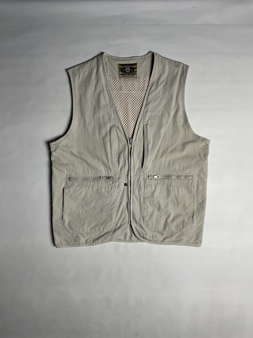 VTG Fantastic Multipocket Ves (Category: Vests) located in Puerto Princesa. Submitted by palawan.swagdealer (Listing ID 1457803490, Image 1). Description: Vintage Fantastic Multipocket Vest Width: 23" Length: 26" 9/10 color rate Good condition - Rust stains on back.