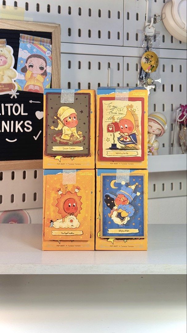 We Are Twinkle Twinkle Series (Category: Designer & Blind Box Toys) located in Muntinlupa City. Submitted by litol_aniks (Listing ID 1457620383, Image 2). Description: ⋆. 𐙚 ˚ we are twinkle twinkle series 🛒 ₱420 each only! ⤷ sealed & open foil ⤷ complete, open to check card only ⤷ authentic; onhand and ready to ship mop: gcash, gotyme, bpi mod: lalamove, j&t, meet up loc: alabang, muntinlupa wts lfb for sale discounted popmart pop mart dream ca