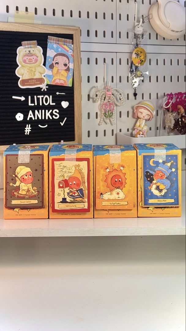 We Are Twinkle Twinkle Series (Category: Designer & Blind Box Toys) located in Muntinlupa City. Submitted by litol_aniks (Listing ID 1457620383, Image 3). Description: ⋆. 𐙚 ˚ we are twinkle twinkle series 🛒 ₱420 each only! ⤷ sealed & open foil ⤷ complete, open to check card only ⤷ authentic; onhand and ready to ship mop: gcash, gotyme, bpi mod: lalamove, j&t, meet up loc: alabang, muntinlupa wts lfb for sale discounted popmart pop mart dream ca