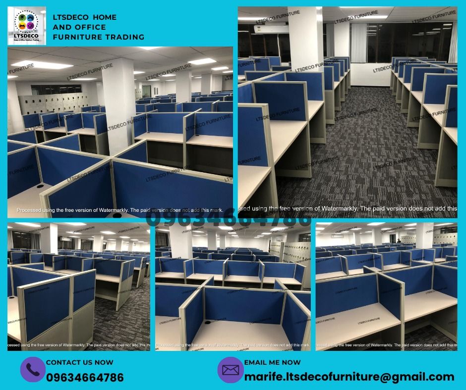 workstation table desk modular tables office partition furnitures (Category: Office Furniture & Fixtures) located in Quezon City. Submitted by abbiedy (Listing ID 1457792883, Image 1). Description: 👉Are you looking for WORKSTATION, MODULAR CUBICLES OFFICE PARTITION, and OFFICE FURNITURE SUPPLIER? LTSDECO Furniture, is direct supplier, manufacturer, and trusted provider of high quality, affordable and durable modular office divider partition, hom