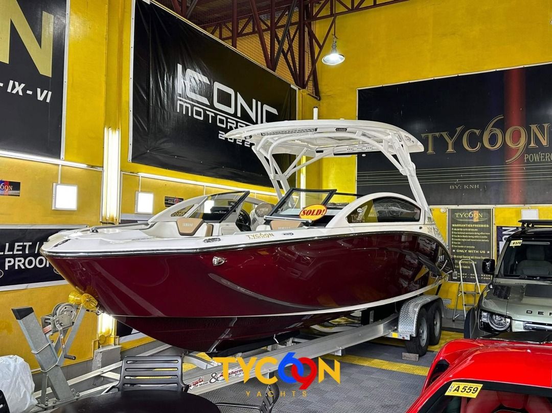 Yamaha 275SD Jetboat Speedboat (Category: Boats and Aircrafts) located in Pasig City. Submitted by tycoon.cars (Listing ID 1457756457, Image 1). Description: Yamaha 275SD Jetboat Speedboat 💎 Like Brand New 2022 Premier Luxury Performance Model Maroon Dual 1.8L Supercharged Marine Engines.