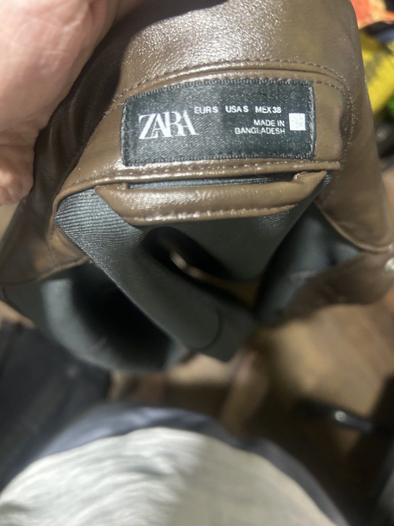 Zara faux leather jacket (Category: Coats, Jackets and Outerwear) located in Quezon City. Submitted by dicgrayson (Listing ID 1457865863, Image 3). Description: Zara leather jacket.