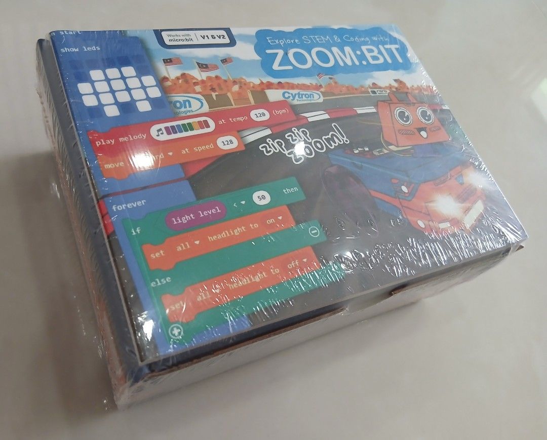 ZOOM:BIT STEM & Coding Kit (Category: Educational & Learning Toys) located in Singapore. Submitted by joyan75 (Listing ID 1457745353, Image 3). Description: ZOOM:BIT Robot Car Kit for micro:bit Original price: $58 Micro:bit included. Great for kids to learn about coding and STEM..