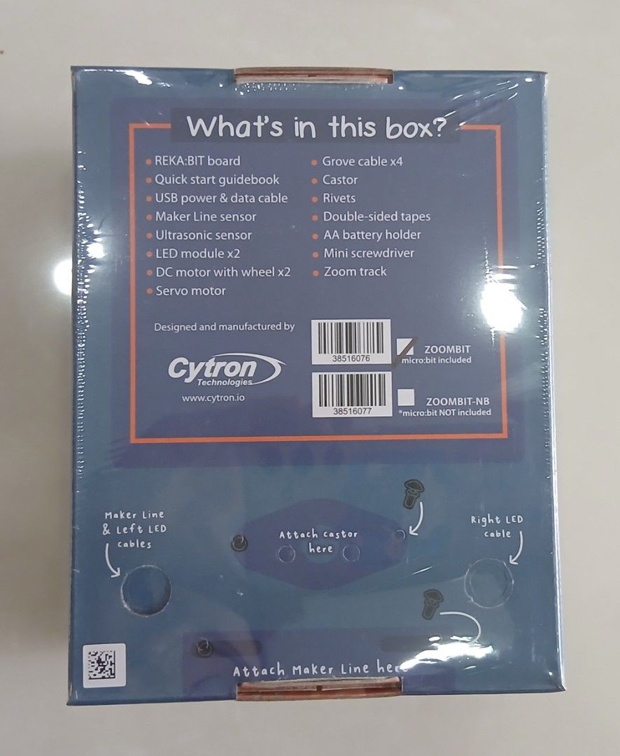 ZOOM:BIT STEM & Coding Kit (Category: Educational & Learning Toys) located in Singapore. Submitted by joyan75 (Listing ID 1457745353, Image 2). Description: ZOOM:BIT Robot Car Kit for micro:bit Original price: $58 Micro:bit included. Great for kids to learn about coding and STEM..