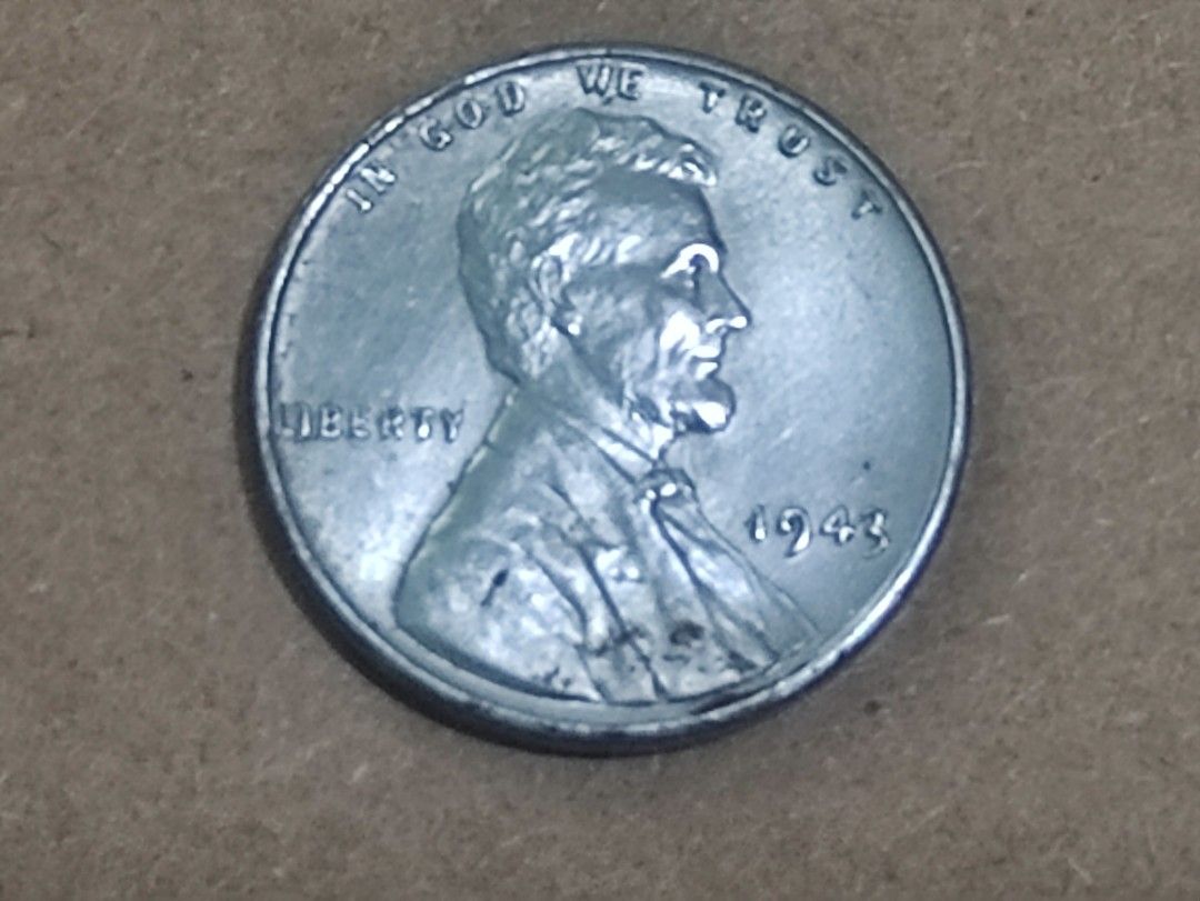 1943 One Cent (steel penny) (Category: Currency) located in Lipa City. Submitted by mark_collections (Listing ID 1457922635, Image 1). Description: 1943 One Cent (steel penny) Mode of Payment: Gcash.