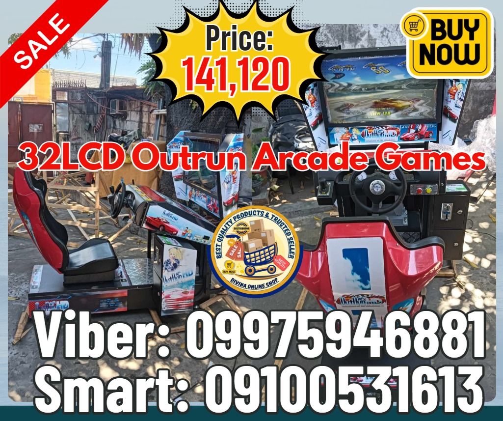 32LCD Outrun Arcade Games Machine (Category: Nintendo) located in Manila. Submitted by marielhyn-09975946881 (Listing ID 1457930428, Image 1). Description: 🌏 We Can Deliver Nationwide 👉 AP Cargo, LBC & Lalamove (🛳️ Sea /✈️ Air Freight) Price: 141,120 Size: 170*110*190cm Weight: 130kg 🔥 SALE! SALE! SALE! SALE! 🔥 AVAILABLE TODAY!! READY FOR DELIVER OR PICK UP 📍 HURRRYYYY UUPPPPP!!! GET LESS DISCOUNT! ✅ 💯 Guaranteed Seller ✅High Quality Produ