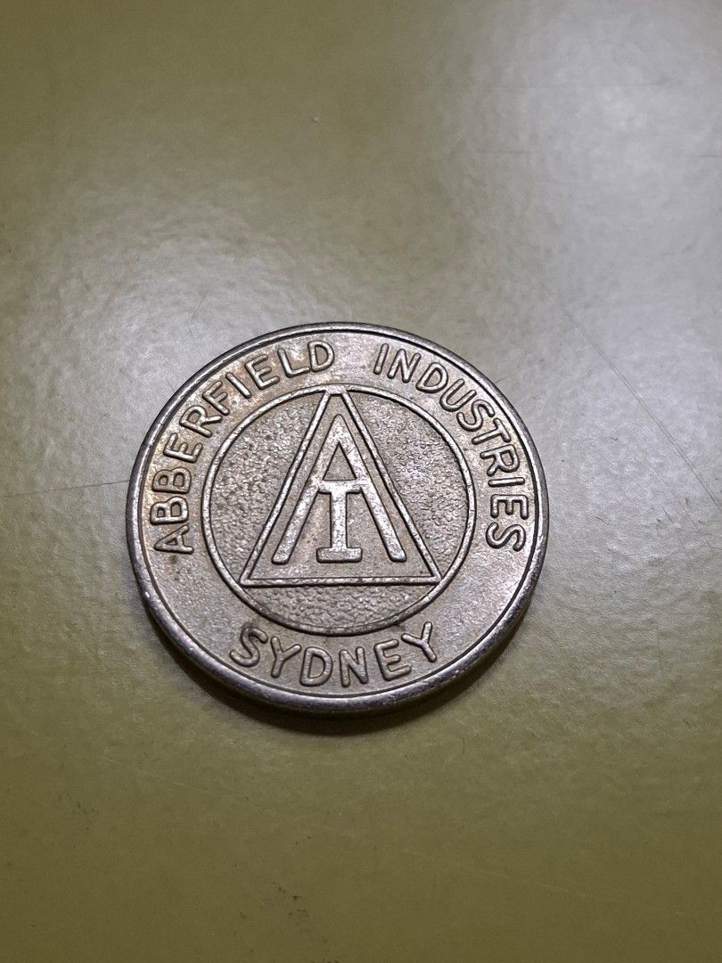 Abberfield Industries Sydney tokens (Category: Currency) located in Pasig City. Submitted by keekeedee (Listing ID 1458042832, Image 2). Description: 2 Abberfield Industries Sydney tokens.