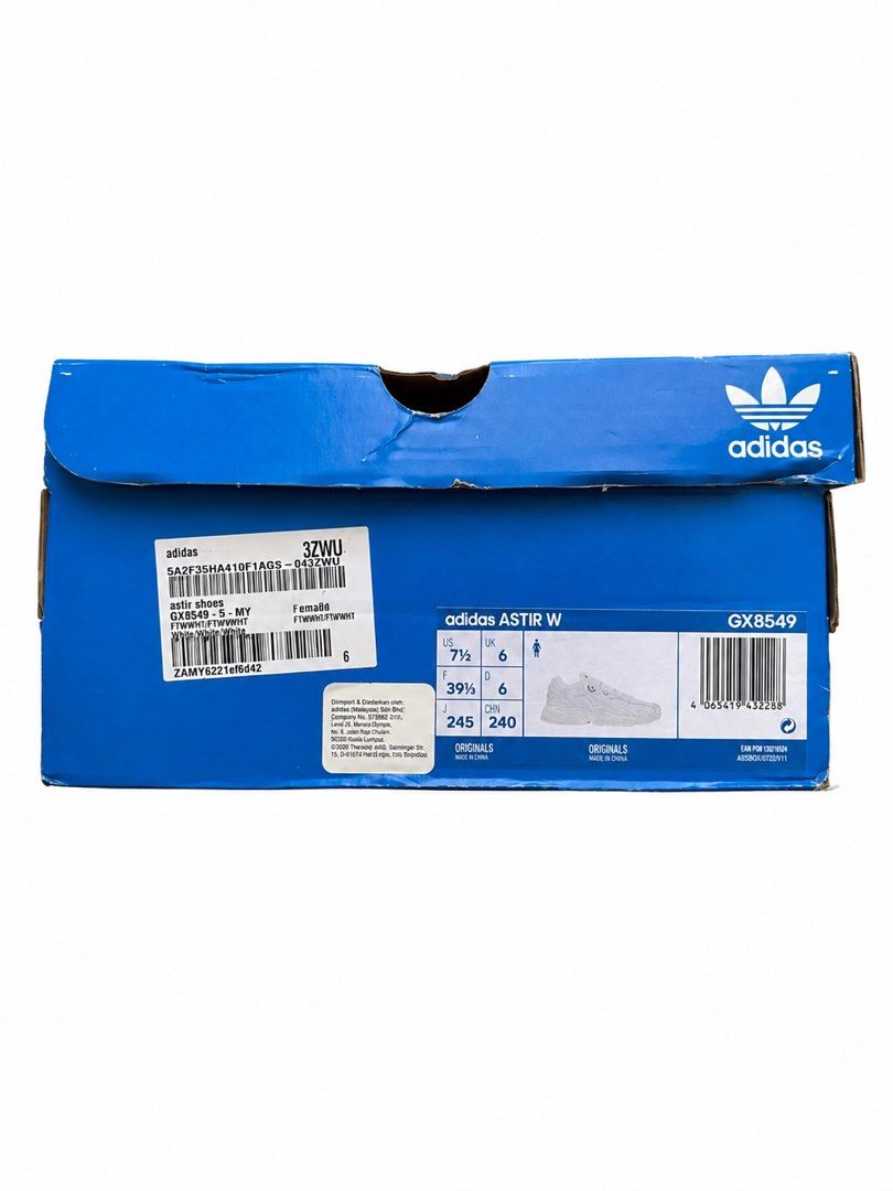 adidas Astir 'Triple White' GX8549 (Category: Sneakers) located in Bacoor. Submitted by sofaritsalright (Listing ID 1457974861, Image 3). Description: - Adidas Astir W sneakers - Color: Off white - Size: UK 6 / US 7.5 / EU 39.5 - Includes original box and packaging - Ideal for everyday wear.