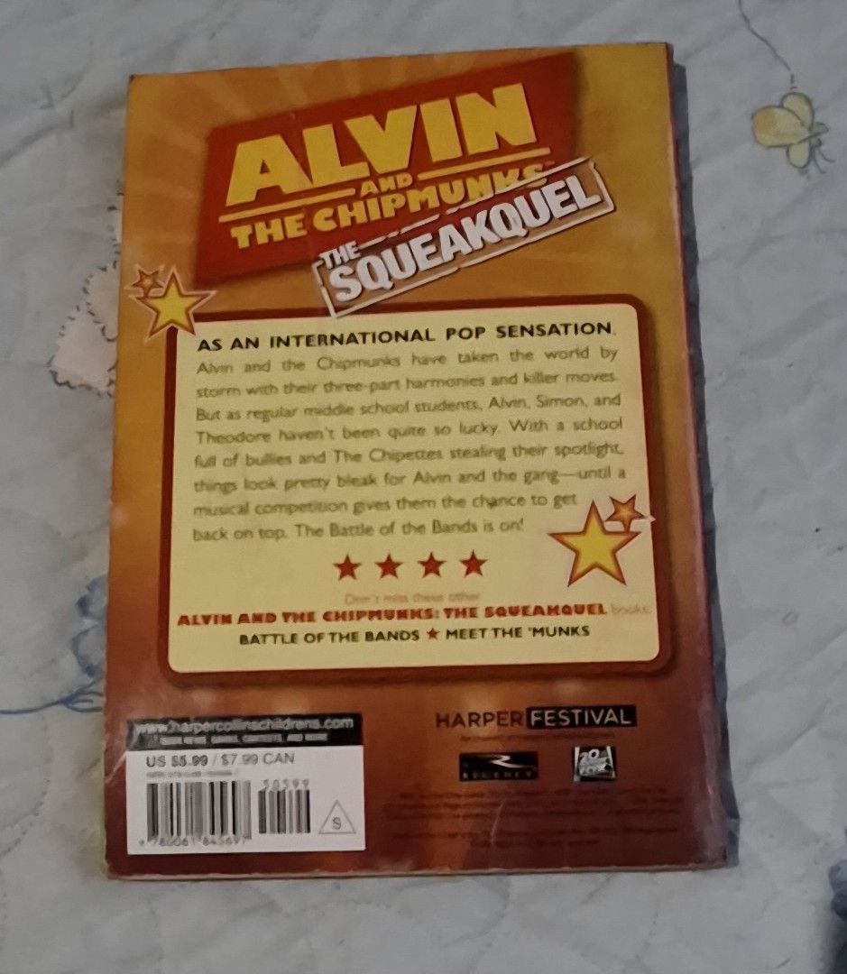 Alvin & the Chipmunks The Squeakquel (Category: Children's Books) located in Caloocan City. Submitted by haydee88 (Listing ID 1457915248, Image 2). Description: 🍒Preloved Old book 🍒Has visible signs of aging/usage, storage, have tanning & light creases 🍒See photos for book condition 🍒Please manage your expectations.