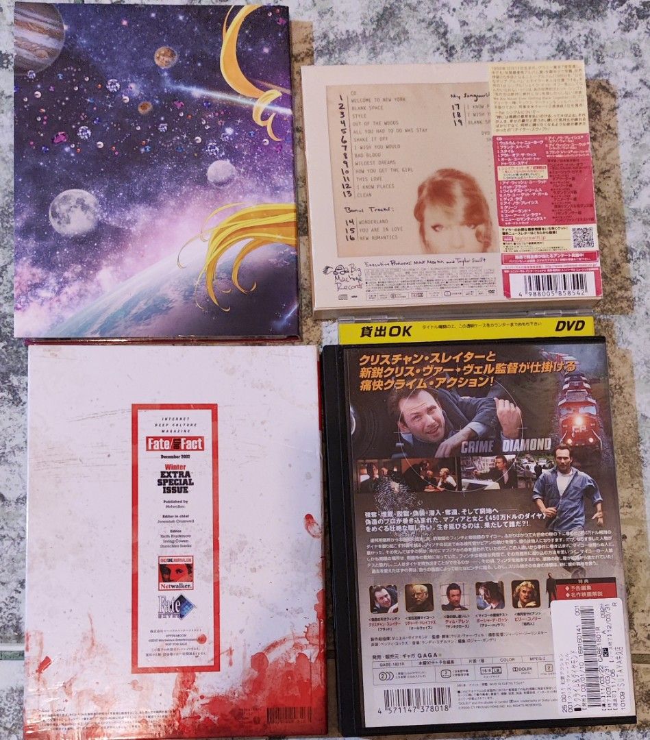 Assorted CD and DVDs B001 (Category: CDs & DVDs) located in Imus. Submitted by hibikiya (Listing ID 1458074842, Image 2). Description: Taylor Swift 1989 - 350 PHP SOLD Fate the Fact - 200PHP Crime and Diamond -100PHP Pretty Guardian Sailor Moon Crystal Complete 13 Volumes - 700PHP.