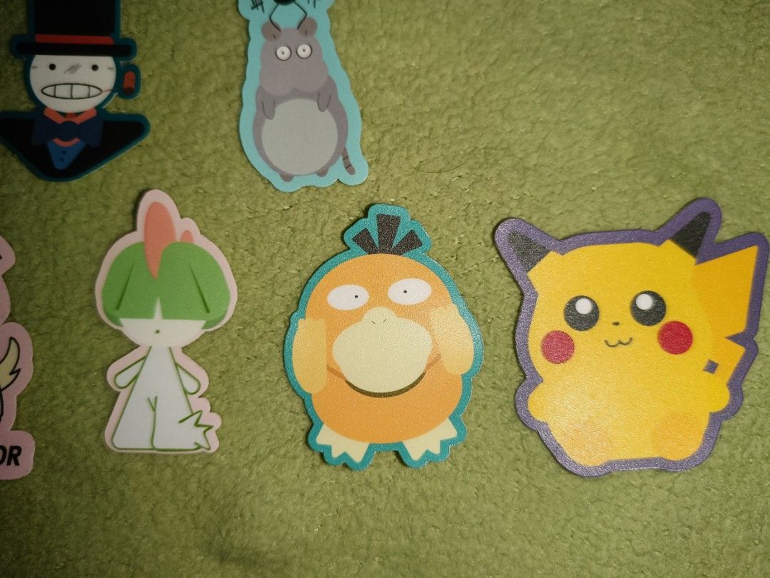 Assorted Stickers Anime, Characters, Cartoon (Category: Art & Prints) located in Pasig City. Submitted by sleepyfairy (Listing ID 1458050366, Image 3). Description: P15 each discount: 10 pcs for P100 Powerpuff Mayor Powerpuff Him Pokemon Jigglypuff Pokemon Oddish Pokemon Pikachu Pokemon Psyduck Pokemon Ralts Ghibli Jiji Ghibli Turnip Head Ghibli Spirited Away Dogtor blue Dogtor Pink Matte Vinyl Waterproof Sticker you can check other sticker listi