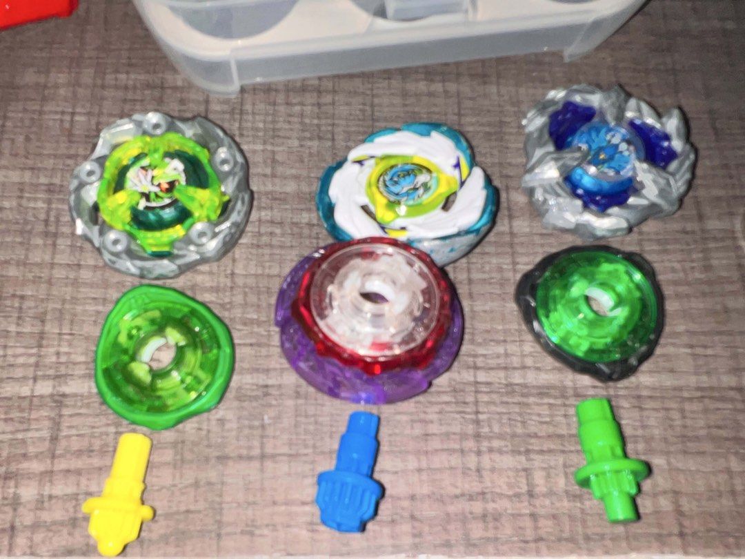 Beyblade X 3G Deck (Tourna-Ready) (Category: Action & Battle Toys) located in Las Pinas. Submitted by hunnieroll (Listing ID 1458022929, Image 3). Description: *helping my brother sell his collection! Blades: Green WiRo HB (7.5-8/10) Pegasus Blast (7/10) PWing (8-9/10) Ratchets (7-8/10) 1-60 Green 3-60 Green 9-60 Red Bits Blue Hexa Yellow Low Orb Green Rush Yellow Winder Launcher (medyo tabingi ripcord) *can meetup las piñas or alabang para ma-ch