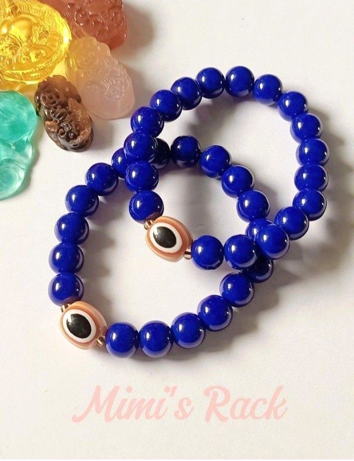 Blue Chalcedony with Ivory Nut Evil Eye Bracelet (Category: Bracelets) located in Taguig. Submitted by mimisrack (Listing ID 1457932759, Image 3). Description: 💙Promotes calm confidence and shields against negative energy -Blue chalcedony - known for soothing emotions and enhancing communication -Evil eye charm (ivory nut) - symbol of protection from negativity and bad vibes -Helps bring inner peace, clarity, and balanced energy -A calming yet p