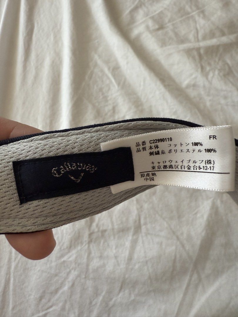 Callaway Golf Visor Navy Blue (Category: Caps & Hats) located in Quezon City. Submitted by thriftreworn19 (Listing ID 1457923121, Image 2). Description: - last price posted.