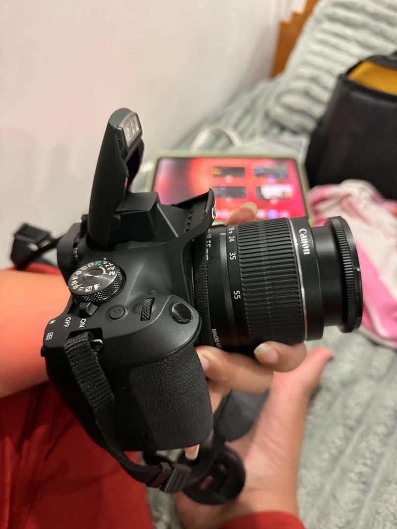 Canon EOS 2000D EF-S 18-55mm Lens Kit (Category: Cameras) located in Manila. Submitted by annetony613 (Listing ID 1457933322, Image 3). Description: CANON EOS 2000D With 18-55mm ill Lens 1 usb cord 1 battery 1 charger 1 dummy battery 1 4g memory card Good for photobooth business Issue- my onting crack lang si Screen protector. Pwedeng palitan..