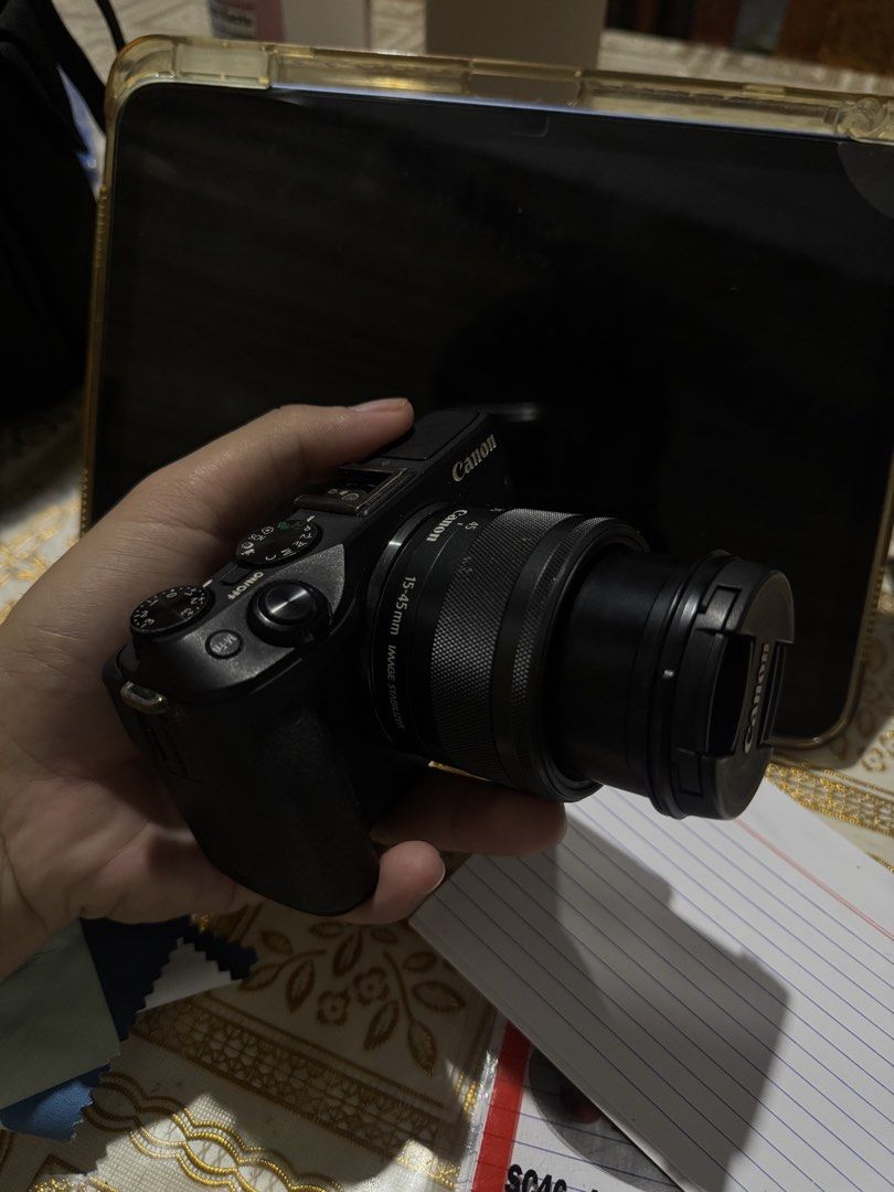 CANON EOS M3 RUSH FOR SALE (Category: Cameras) located in Manila. Submitted by gian_timoteo (Listing ID 1458088213, Image 1). Description: ‼️FOR SALE‼️ 𝗖𝗮𝗻𝗼𝗻 𝗘𝗢𝗦 𝗠𝟯 The real G7x Dupe!! Condition: -Fully functional -Red flash -White flash -All Buttons working -Touchscreen working -Wifi connection -Flip screen Issue: - Super Minor Vignette (output not affected) Inclusions: - Charger - kitlens - M3 body Rfs: Extra Cam, donation for the aff