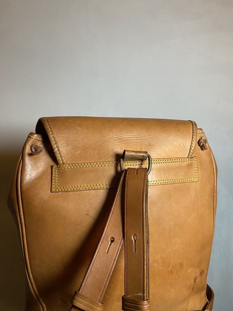 Cervo Genuine Leather Backpack (Category: Backpacks) located in Pasig City. Submitted by barako.vintage (Listing ID 1458014399, Image 3). Description: - Stylish brown genuine leather bag - newly conditioned and cleaned leather - Spacious interior - Classic and versatile design Gcash or cash if meetup in Ortigas center area Payment first policy.