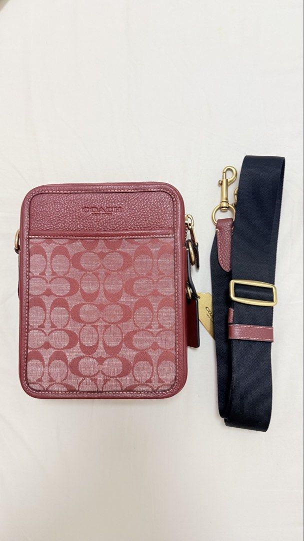 Coach Sullivan Crossbody in Chambray (Category: Sling Bags) located in Manila. Submitted by earlperezzzz (Listing ID 1457919522, Image 1). Description: Measurements: Length: 6.25" Height: 8.25" Width: 2.0" Materials: Signature chambray and refined pebble leather Fabric lining Strap: Detachable strap with 24" drop for shoulder or crossbody wear Features: Outside open pocket Inside multifunction pockets Zip closure Fits all phone sizes up to an iPh
