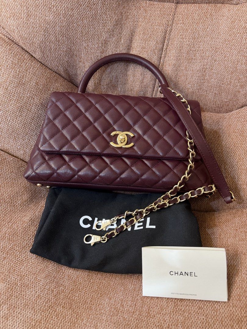 Coco Chanel Burgundy (Category: Luxury Bags & Wallets) located in Marikina City. Submitted by bellissimaestile (Listing ID 1457943982, Image 1). Description: 🔺Kyoto, Japan preloved store bought. 🔺Self authenticate for buyers. To save bought our time and peace of mind, this item is for MEET UP AND PICK UP ONLY‼️ Location 📍SAN MATEO RIZAL.