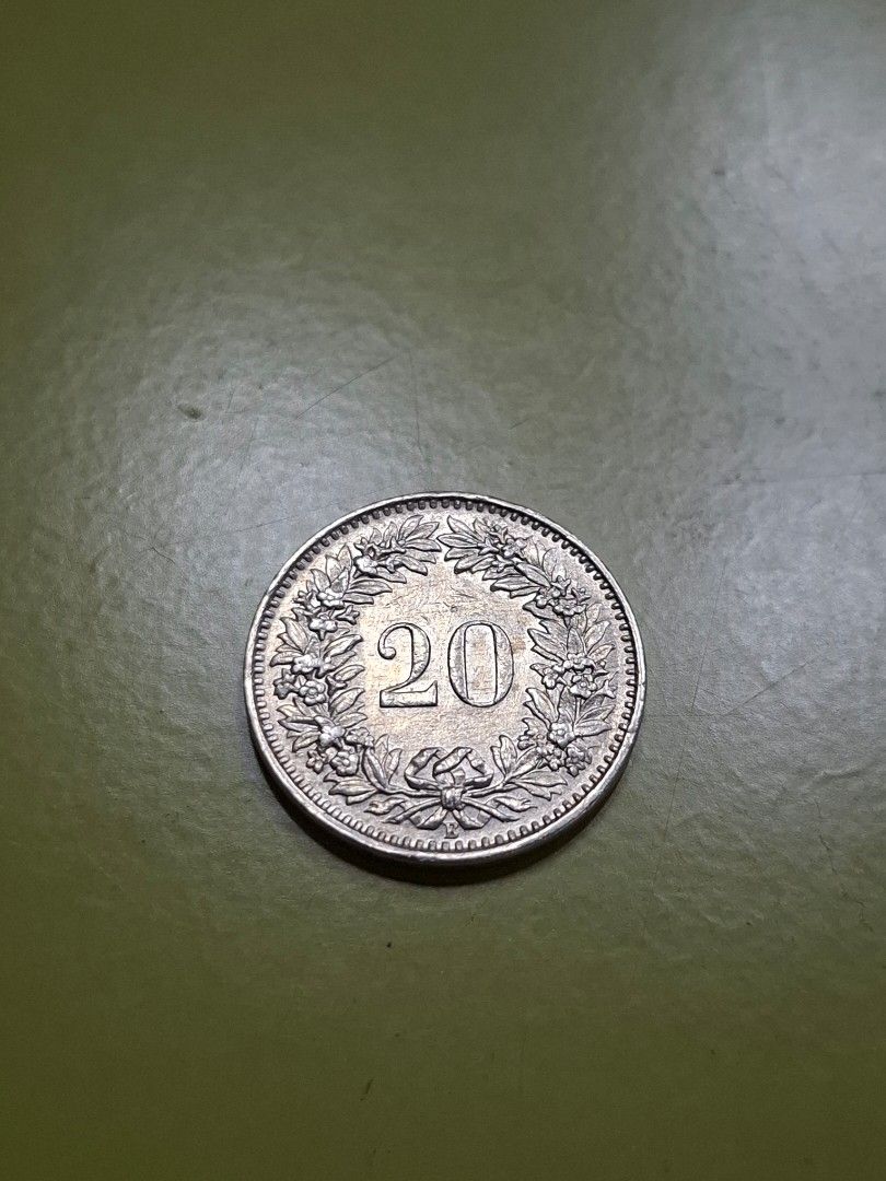 Coin, Switzerland, 20 Rappen, 1964 (Category: Currency) located in Pasig City. Submitted by keekeedee (Listing ID 1457984841, Image 3). Description: authentic old Swiss coin from the 60s.
