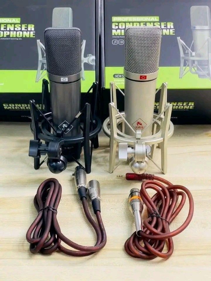 condenser microphone (Category: Microphones) located in Manila. Submitted by asstditems (Listing ID 1457975518, Image 1). Description: KIRIN original U87 condenser microphone 48v double board 1550 5v single board -1290 Available colors:silver, gray 👍Full metal condenser microphone 👍Big chip circuit 👍High quality 👍colorful package #condenser #BM800.