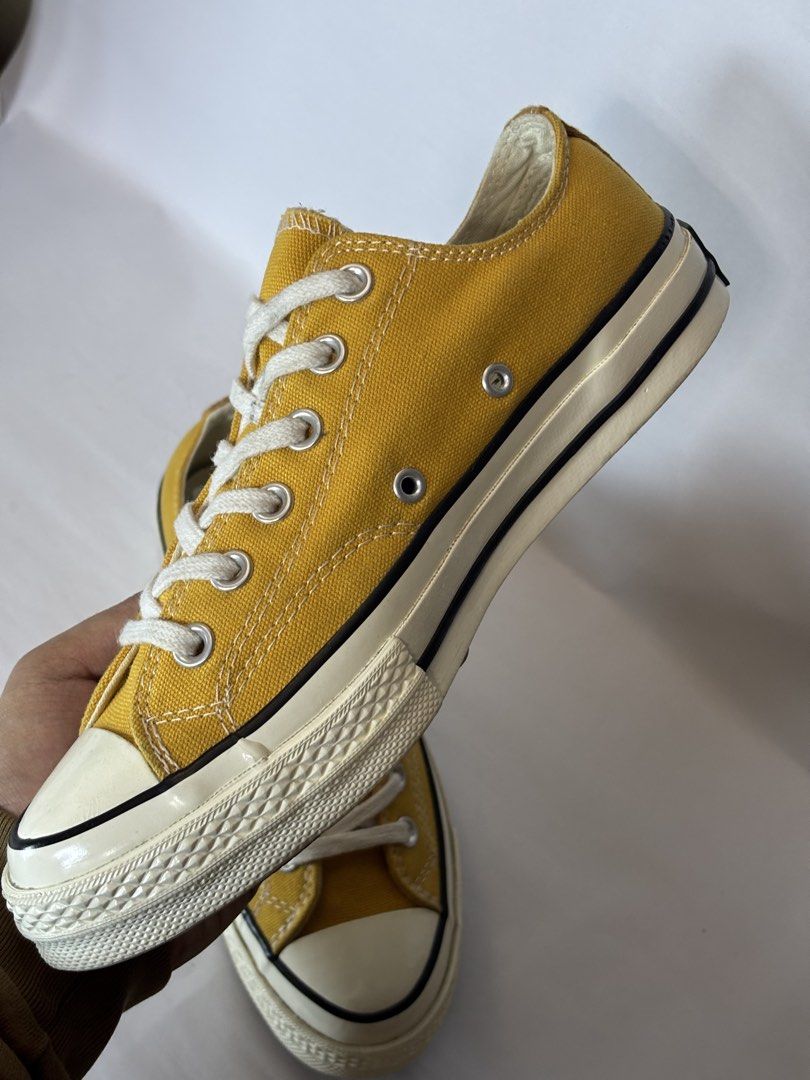 Converse Chuck 70 Low 'Yellow' (Category: Sneakers) located in Baguio. Submitted by trsthn.jm (Listing ID 1458026580, Image 2). Description: Converse Chuck 70 Low 'Yellow' 📌Excellent condition 📌EU 38 📌24.5 cm 📌7.5 women.