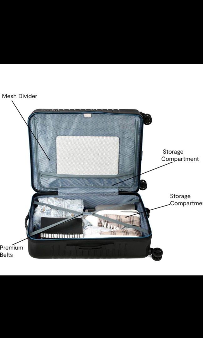 Delsey Paris 28" Expandable Spinner Luggage (Category: Luggage) located in Mandaluyong City. Submitted by cel_007 (Listing ID 1458046534, Image 1). Description: Selling a Delsey Paris 28-inch expandable spinner suitcase. It's made of scratch-resistant ABS shell and is water and dust-proof. Features a TSA lock, push-button trolley, and 360° rotating double wheels for easy maneuverability. Inside, you'll find premium belts and a mesh divider for or