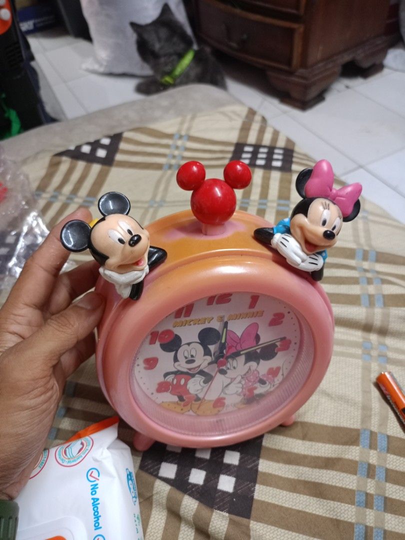 Disney Mickey Mouse alarm clock (Category: Clocks) located in Manila. Submitted by raymund2501 (Listing ID 1457937153, Image 3). Description: for sale Disney Mickey and Minnie Mouse alarm clock working from Japan.