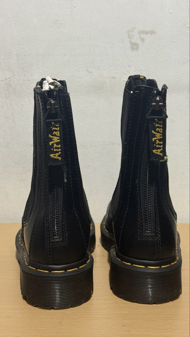 Dr. Martens Hi Bex Zip Boots (Category: Boots) located in Binan City. Submitted by allyson__ (Listing ID 1458065564, Image 3). Description: - Classic Dr. Martens Hi Bex Zip Boots - Black leather with elasticated side panels - Rear zip for easy on/off - Chunky platform sole - Signature yellow stitching - Comfortable and durable for everyday wear -No box anymore mustve thrown it away but I bought this either in Zalora or before Dr Martens pulled ou