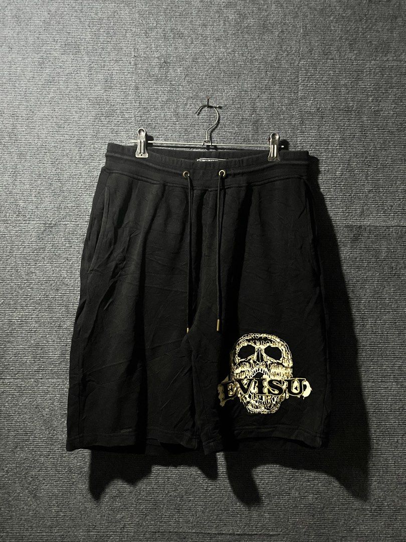 EVISU KURO (Category: Shorts) located in Naga. Submitted by goodfinds_only.v1 (Listing ID 1457923615, Image 1). Description: EVISU KURO SIZE:XL ON TAG BEST FIT LARGE MEASUREMENT WAISTLINE:29 UP TO 38(STRETCHABLE) LENGTH:21 INCHES COLOR RATE:9/10 GOOD CONDITION NEED WASH .