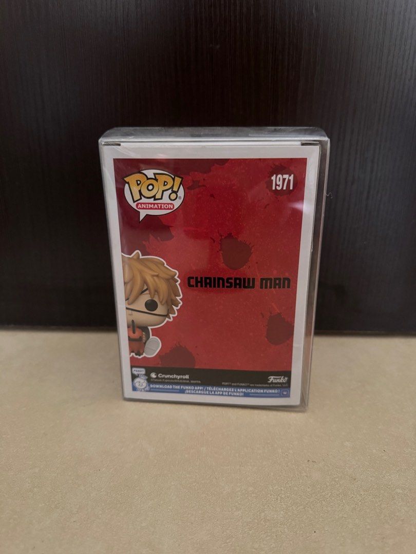 Funko Pop #1971 Denji w/ Pochita w/protector (Category: Designer & Blind Box Toys) located in Quezon City. Submitted by mikarchives (Listing ID 1458093909, Image 3). Description: - Funko Pop Animation Figure - Character: Denji with Pochita - Number: 1971 - Series: Chainsaw Man - Condition: Brand new, box is still sealed - Ideal for collectors.
