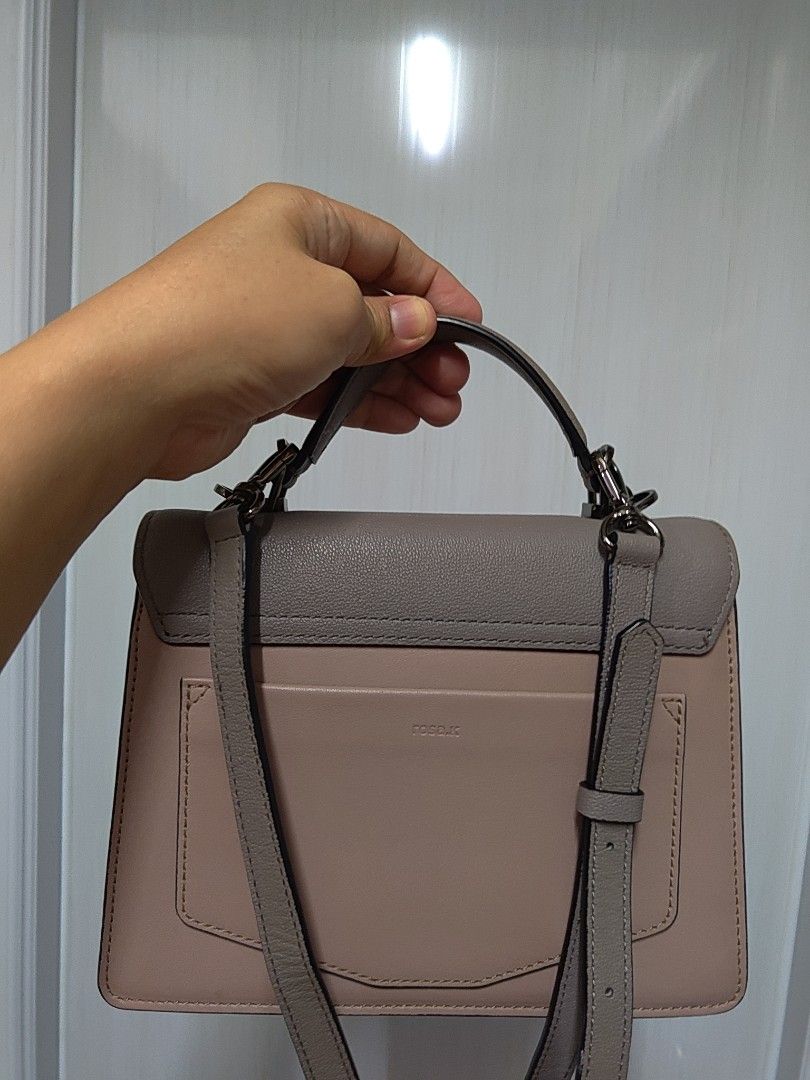 Rosa K Mini Crossbody Bag (Category: Luxury Bags & Wallets) located in Cagayan de Oro. Submitted by ps1030 (Listing ID 1457987671, Image 2). Description: - Authentic Rosa K mini crossbody bag - Versatile chain strap and top handle - Chic grey and pink exterior - Includes original Furla charm - Ideal for carrying daily essentials.