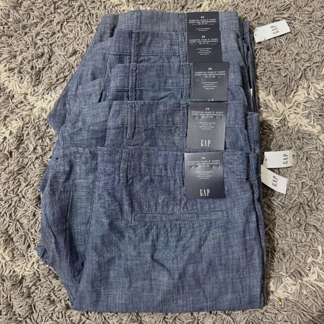 G A P Essential Khaki Shorts 9" Chambray (Category: Shorts) located in Quezon City. Submitted by mjmassortedfinds (Listing ID 1457934212, Image 1). Description: G A P Essential Khaki Shorts 9" Chambray SALE! ₱950 only! 0G price: ₱2,450 ✅ Available sizes: 36, 38 & 40 only ✅ 0rig from Canada ✅ Onhand.