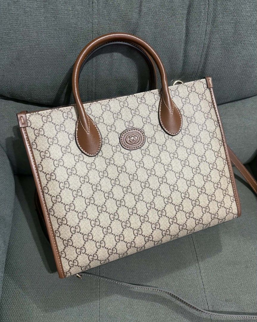 GG Supreme Tote Bag (Category: Shoulder Bags) located in Quezon City. Submitted by luxxechic (Listing ID 1457997013, Image 1). Description: coded GG under zip with black etiketa with sling with dust bag good as new no issue japan preloved actual photo posted mop: gcash .