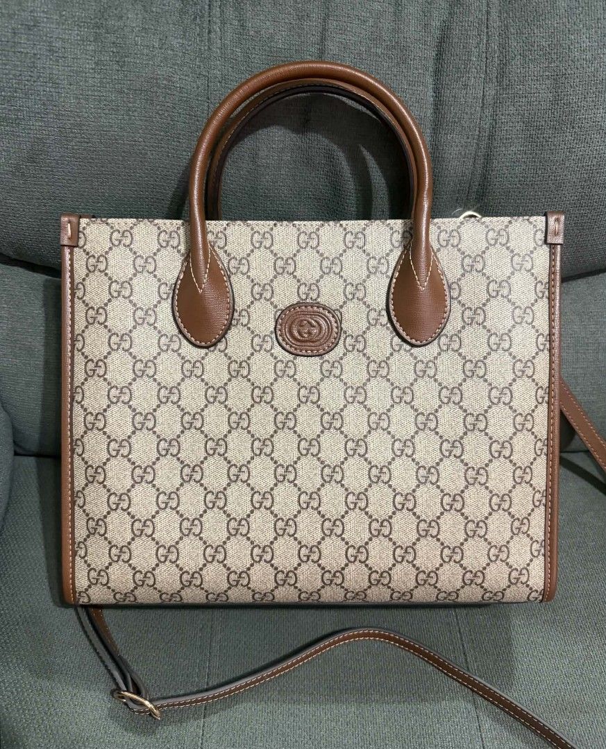 GG Supreme Tote Bag (Category: Shoulder Bags) located in Quezon City. Submitted by luxxechic (Listing ID 1457997013, Image 2). Description: coded GG under zip with black etiketa with sling with dust bag good as new no issue japan preloved actual photo posted mop: gcash .